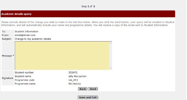 Student Self Service