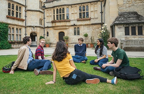 students socializing