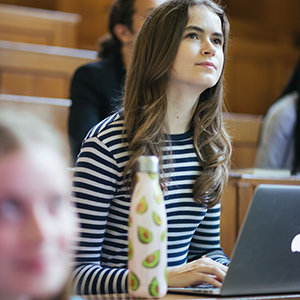student at a lecture
