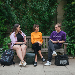 students socializing