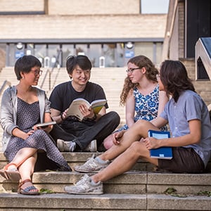 students socializing