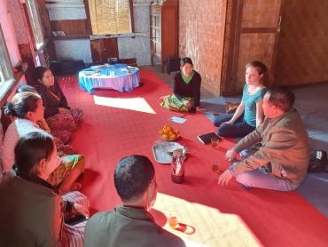 Conflict Platform focus group in Myanmar Group of people sitting on the floor