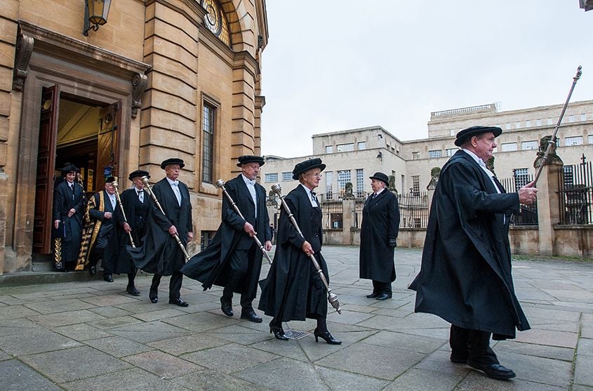 Verger followed by Bedels
