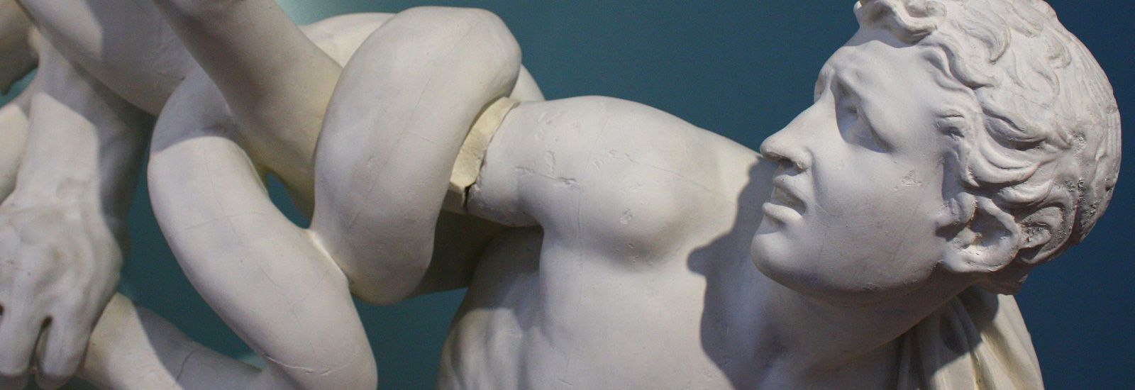 Detail of a statue in the Ashmolean Museum.