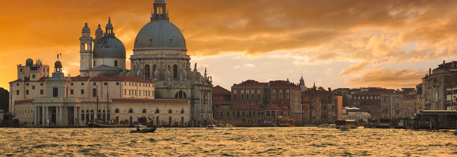 Grand Canal and Basilica Santa Maria della Salute, Venice, Italy.
