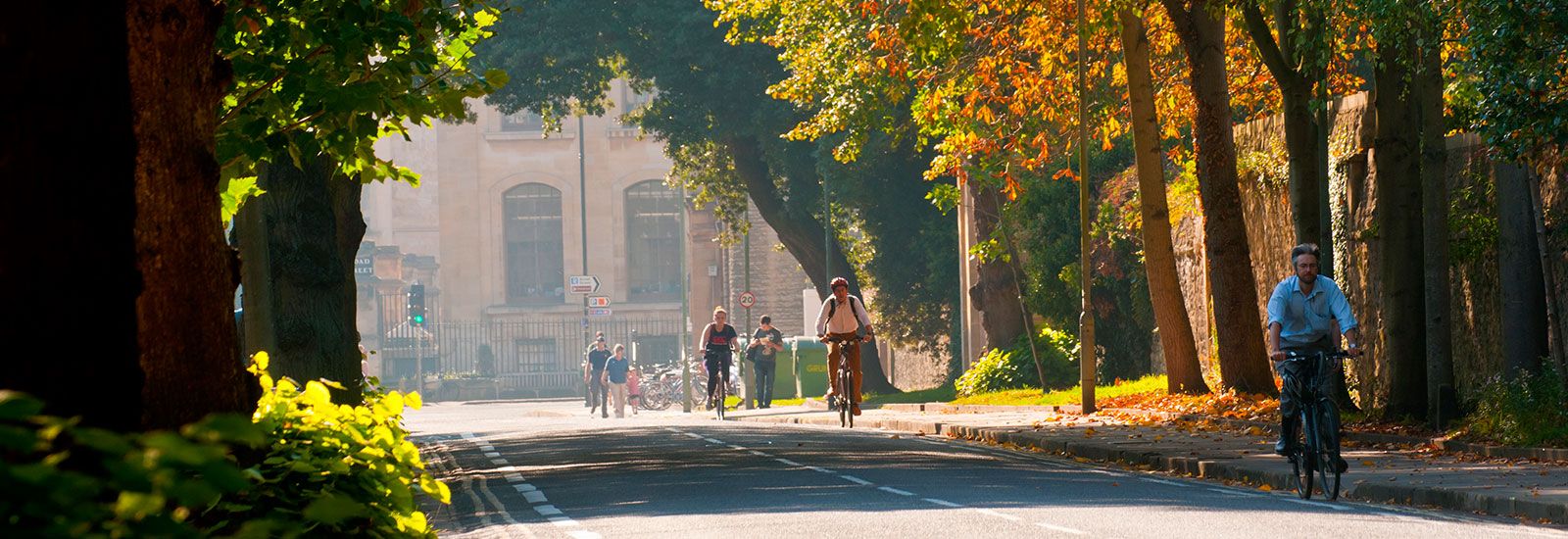 Cyclists in autumn