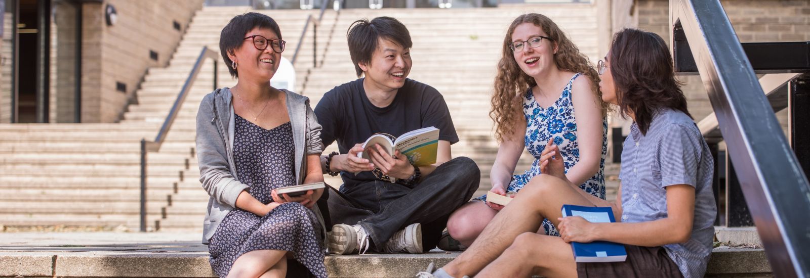 students talking