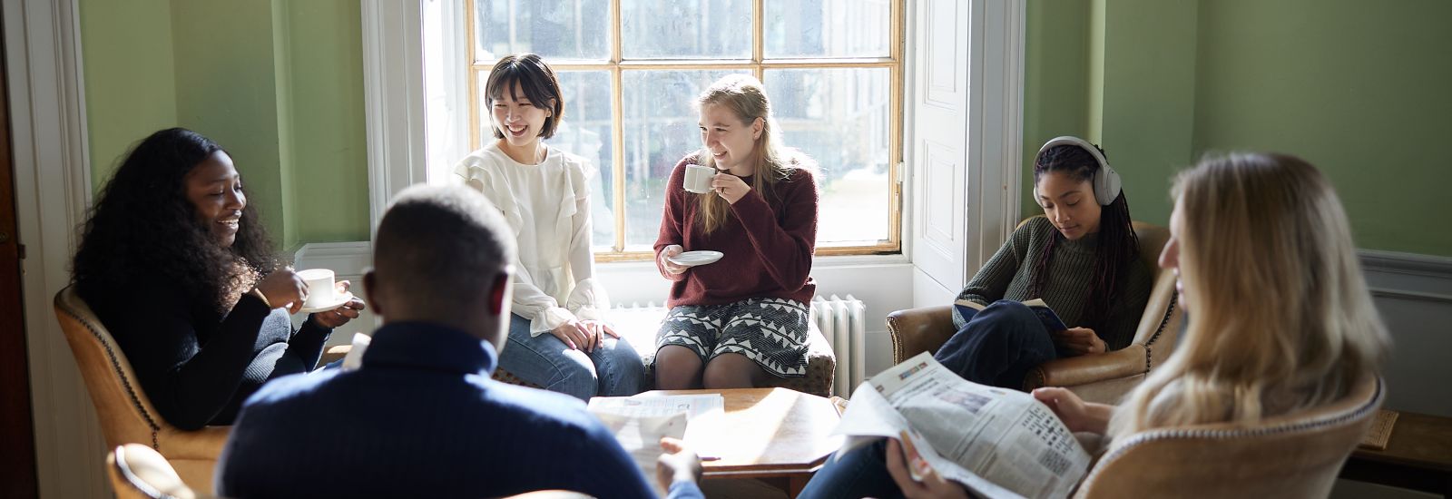 Group of students in a common room