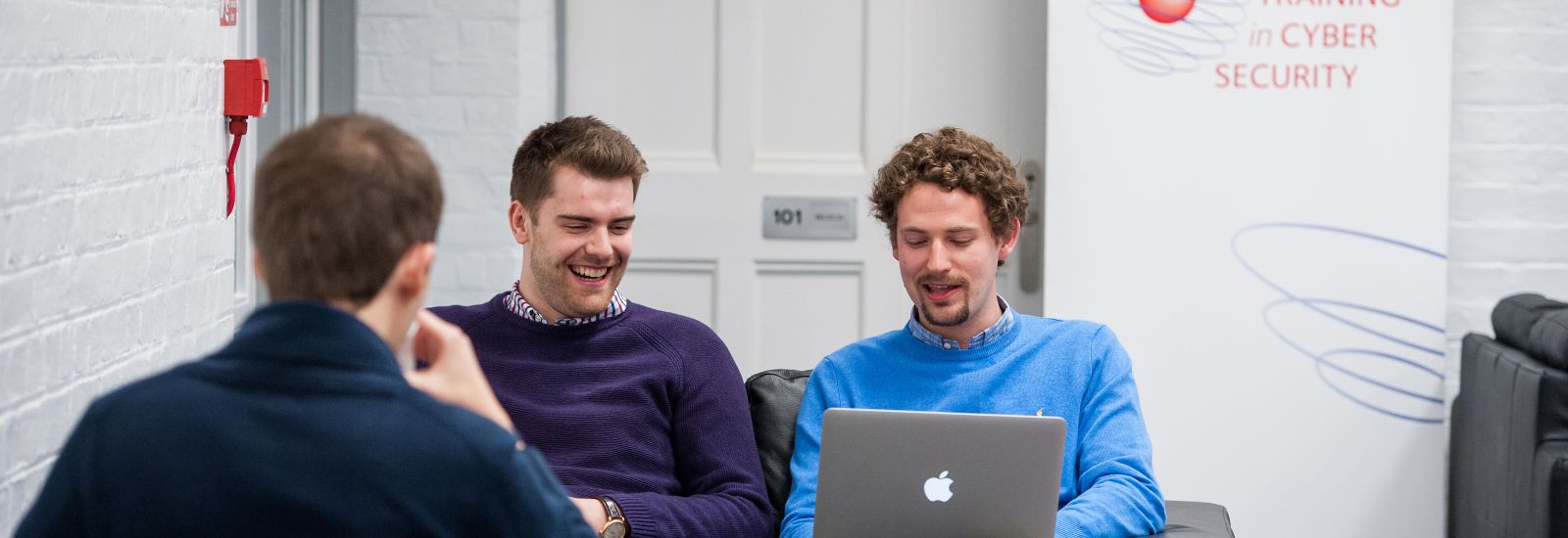 Students working on their laptops IT security, Oxford